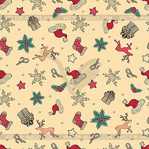 Christmas Seamless Pattern - vector clip art