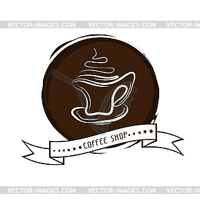 Cup Of Hot Coffee - vector clip art