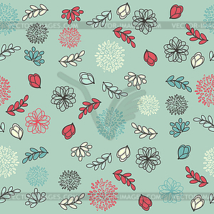 Seamless Abstract Floral Pattern - vector clipart