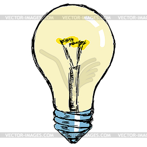 Incandescent lamp - vector clip art