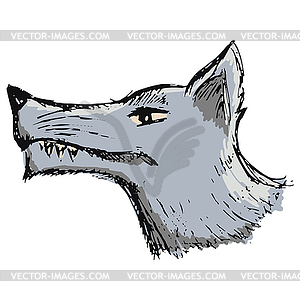 Cartoon wolf - vector clip art