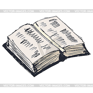 Open book - vector clipart