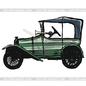 Retro car - vector clipart