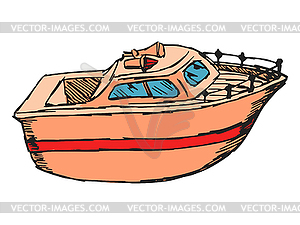 Motor boat - vector clipart