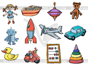 Set of toys - vector clipart