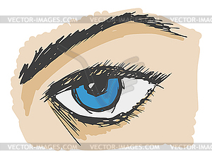 Человеческого глаза - стоковый векторный клипарт