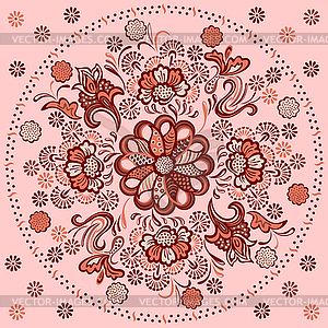 Floral mandala with decorative ornament - vector EPS clipart