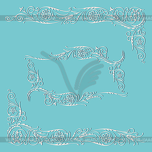 Frame calligraphic floral swirling pattern - vector EPS clipart