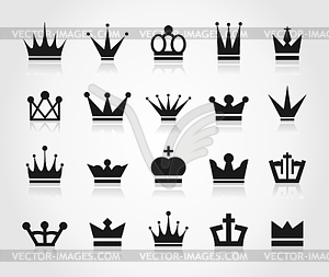 Crown icons - vector clipart