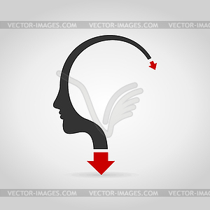 Head arrow - vector image