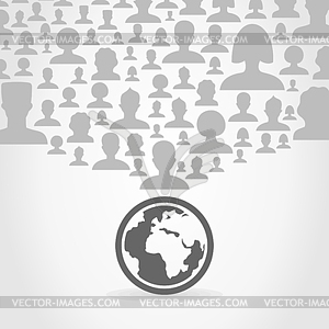 Planet person - vector clip art