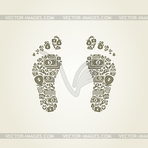 Trace business - vector clip art