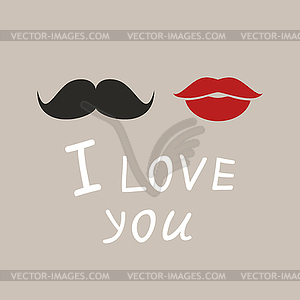 I love you - vector clipart