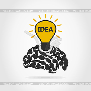 Idea of brain - vector image