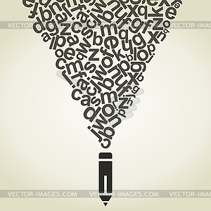 Letter pencil - vector clipart