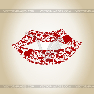 Lip an animal - vector EPS clipart