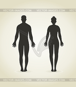 Man and woman - vector clipart