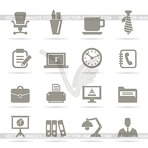 Office icons - vector clipart