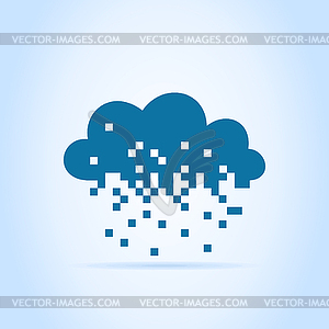 Pixel cloud - vector clip art