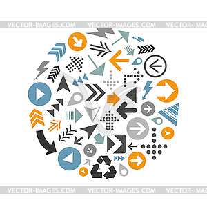 Arrow sphere - vector image