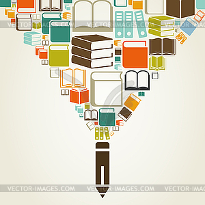 Book pencil - vector clip art