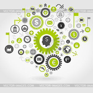 Business gear wheel - vector image