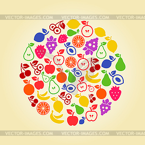 Fruit sphere - vector image