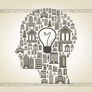 Head house - vector clipart