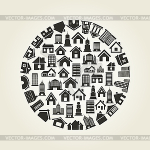 House circle - vector clipart