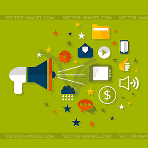 Advertising megaphone - vector clipart