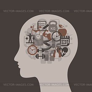 Head medicine - vector image