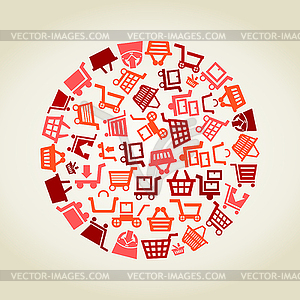 Basket circle - vector clip art