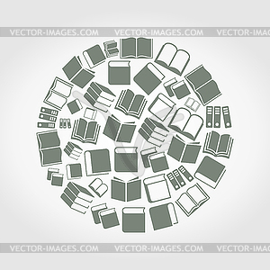 Book circle - vector clipart