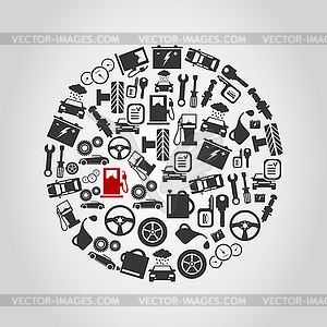 Car circle - vector image