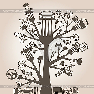 Transport plug - color vector clipart