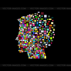 Man head - vector clipart