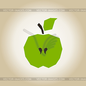 Яблоко сломан - изображение в векторе / векторный клипарт