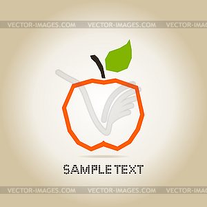 Apple orange - vector image