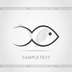 Fish silhouette - vector image