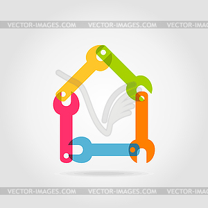 House wrench - vector EPS clipart