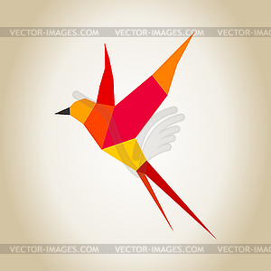 Red bird - vector image