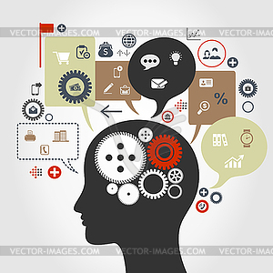 Business head - vector image