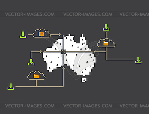 Internet Australia - vector image