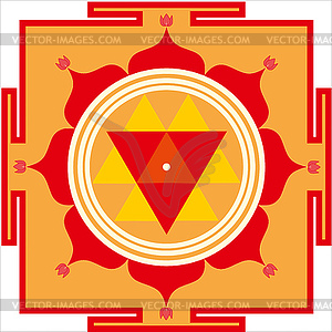 Shri Durga Yantra - vector image