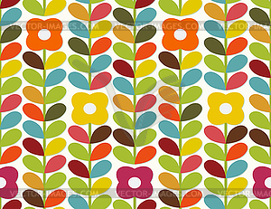 Bright flowers pattern - vector image