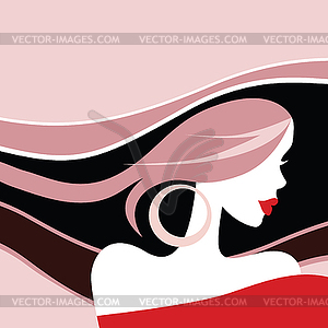 Beautiful Woman. - vector clipart
