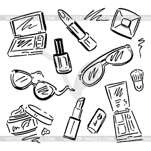 Cosmetics. Makeup set - vector clipart