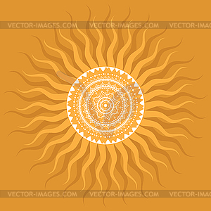 Mandala. Sun pattern - vector clipart