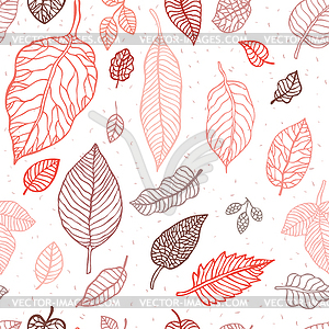 Leaves. Seamless background - vector image