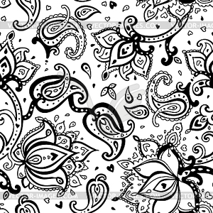 Seamless Paisley background - vector clip art